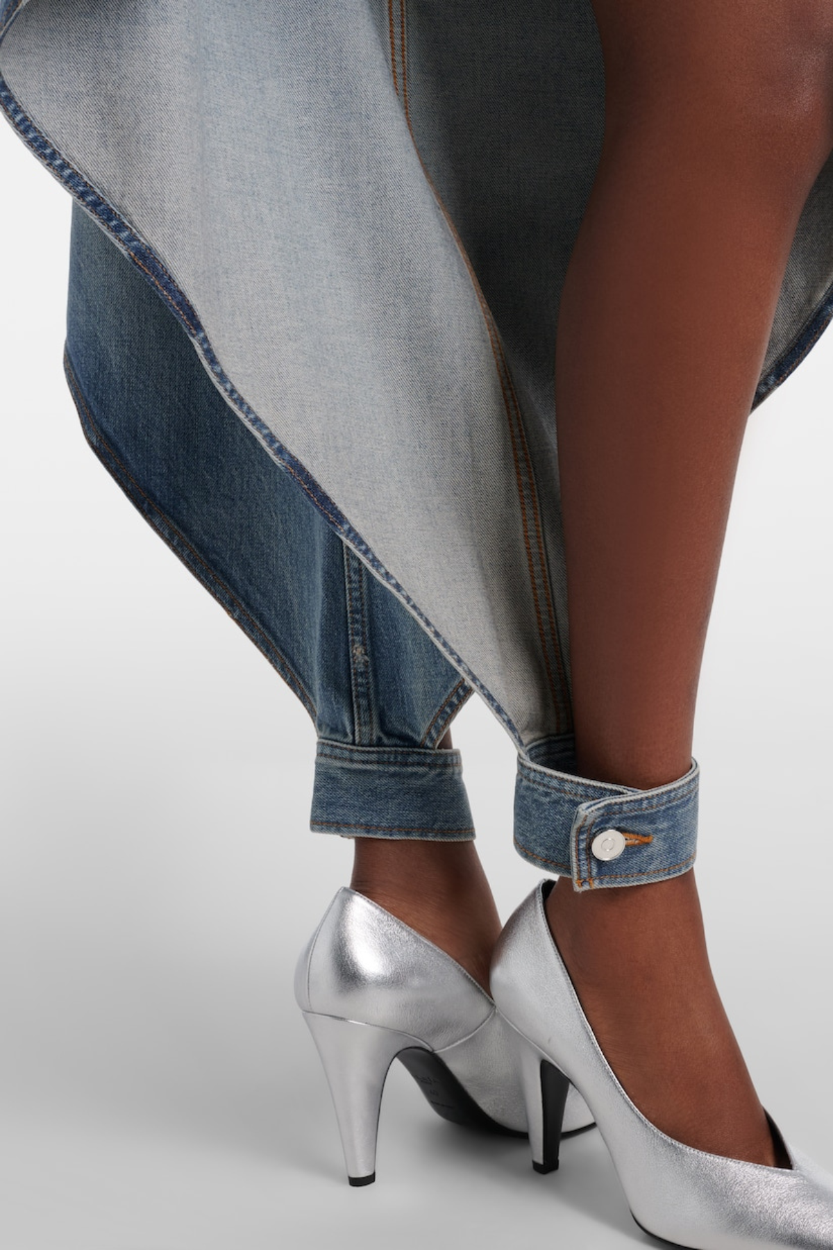 Beatriz Draped Tapered Jeans