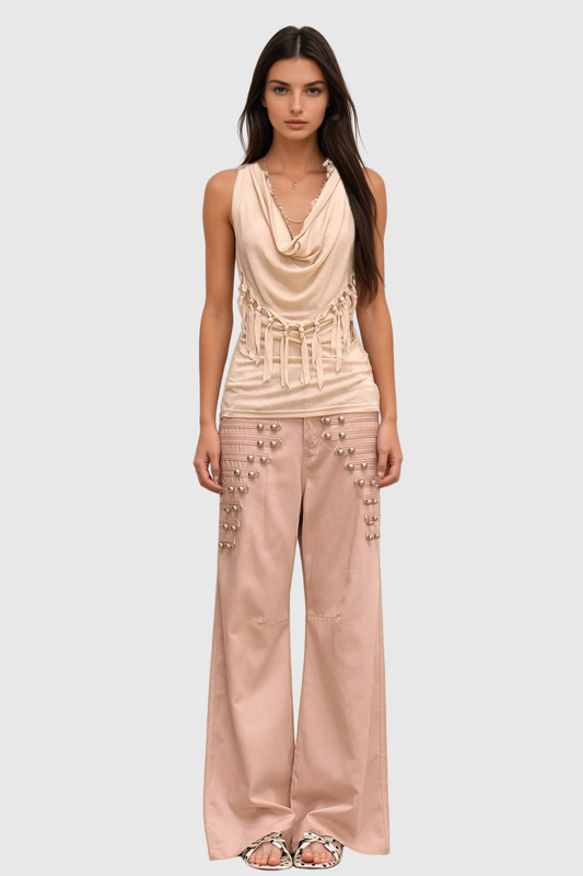 Donna Napoleon Double Breasted Trousers - Pink