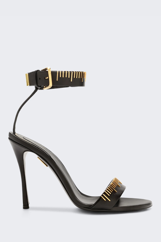 Kormla Measuring Tape Sandals - Black