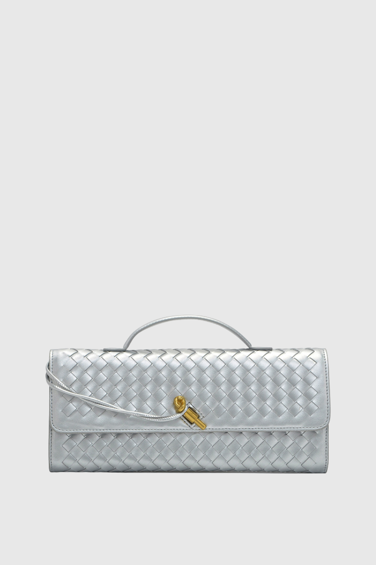 Samiya Woven Clutch Bag - Silver