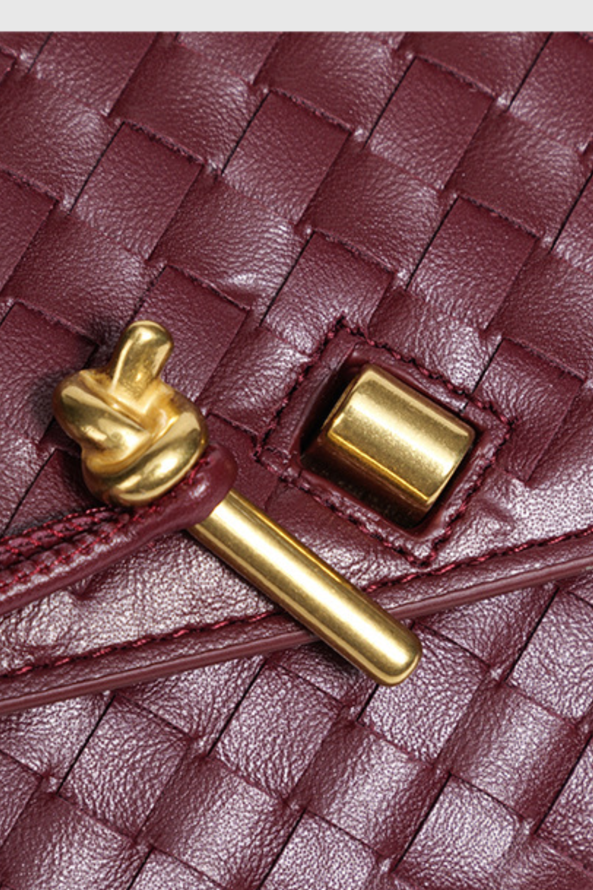 Samiya Woven Clutch Bag - Wine