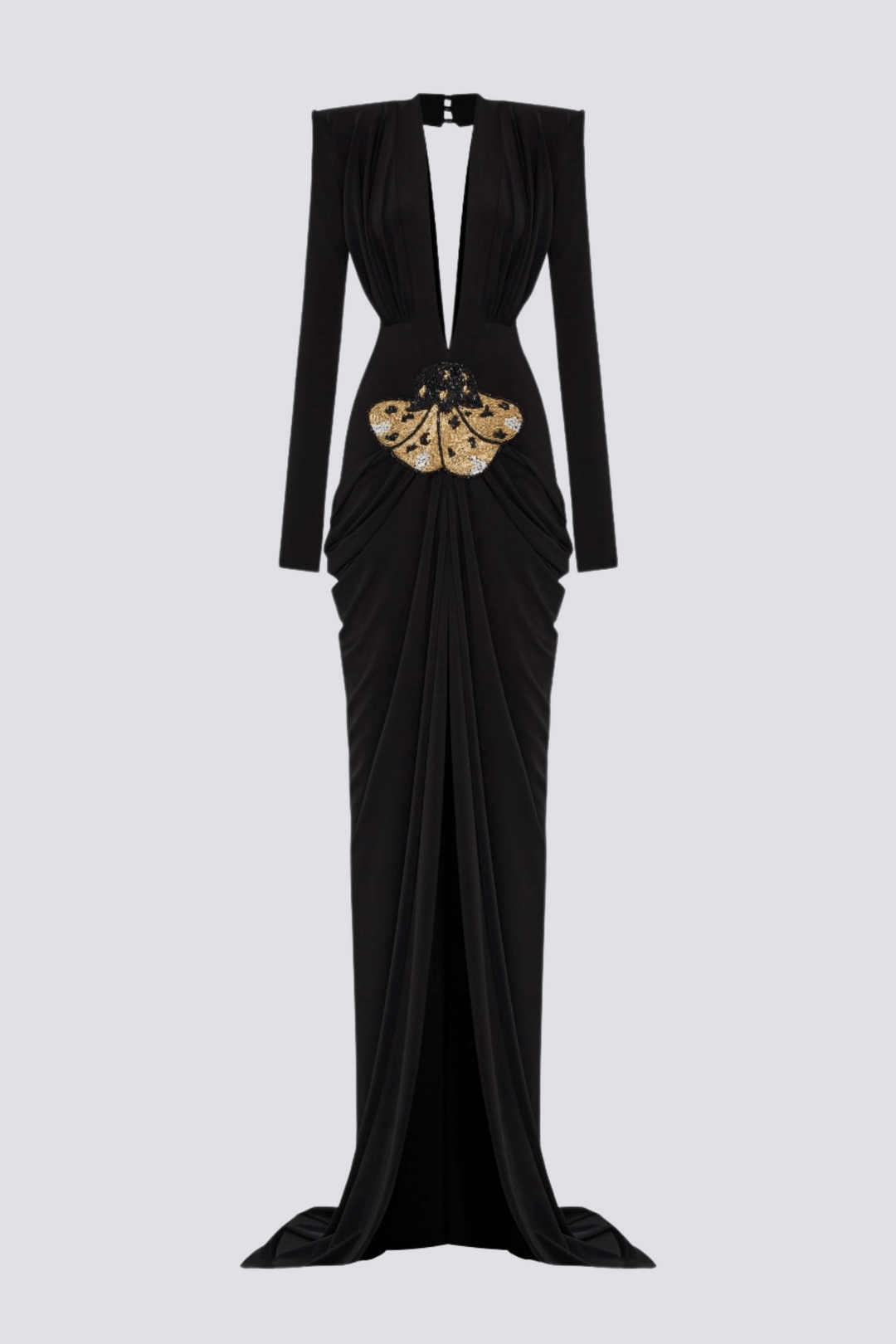 Agata V-neck Ruched Maxi Dress