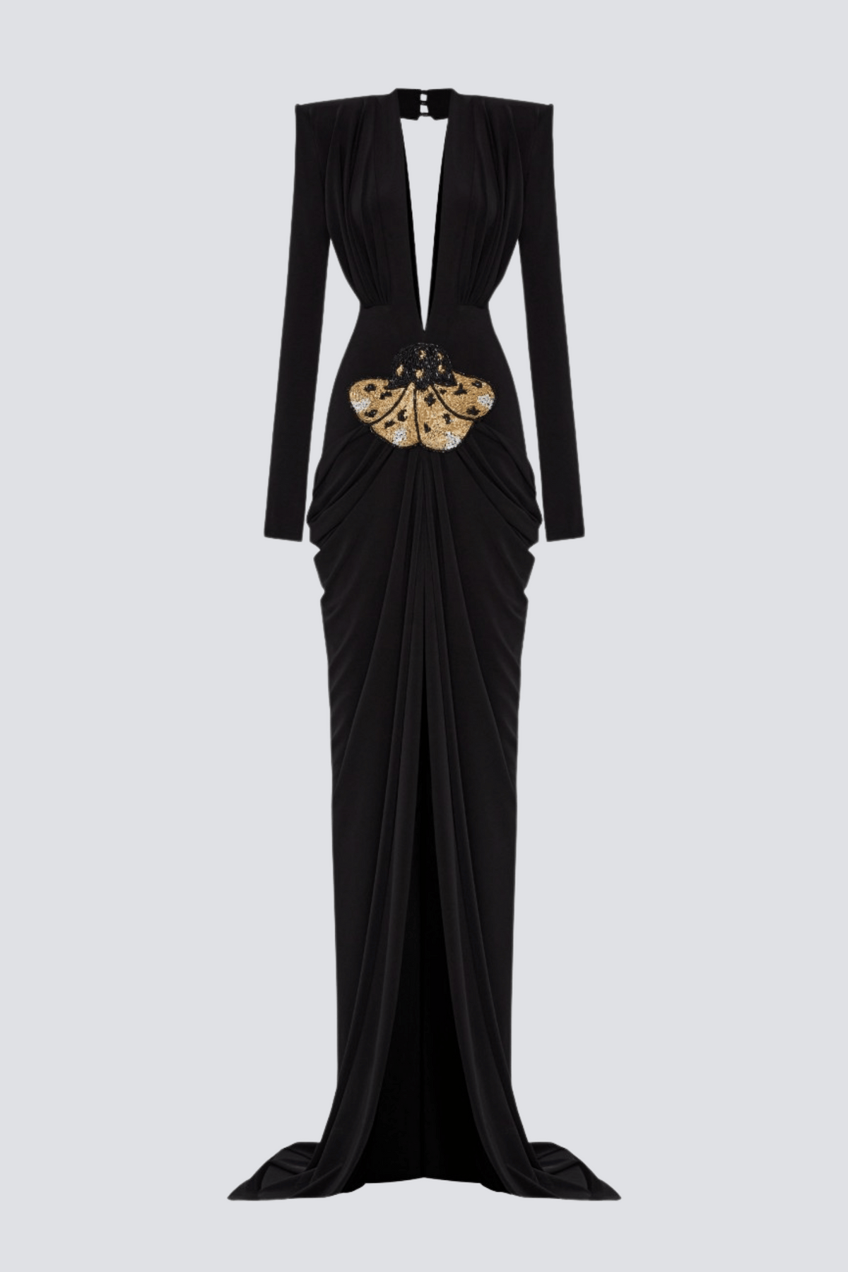 Agata V-neck Ruched Maxi Dress