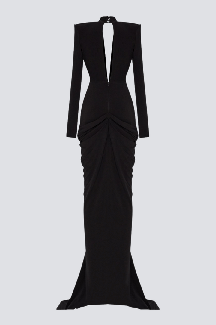 Agata V-neck Ruched Maxi Dress