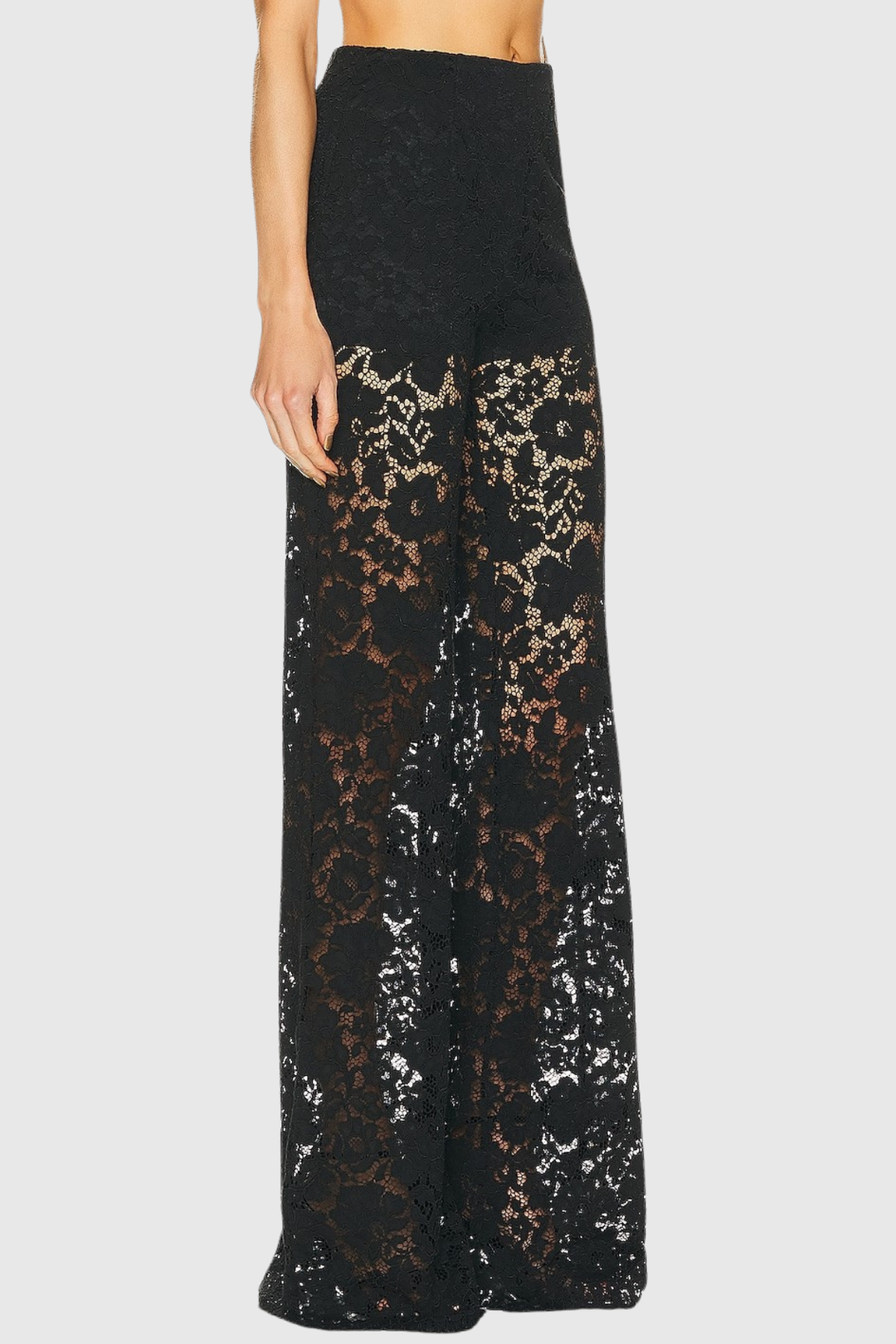 Albany Floral Lace Blazer & Pants Set - Black