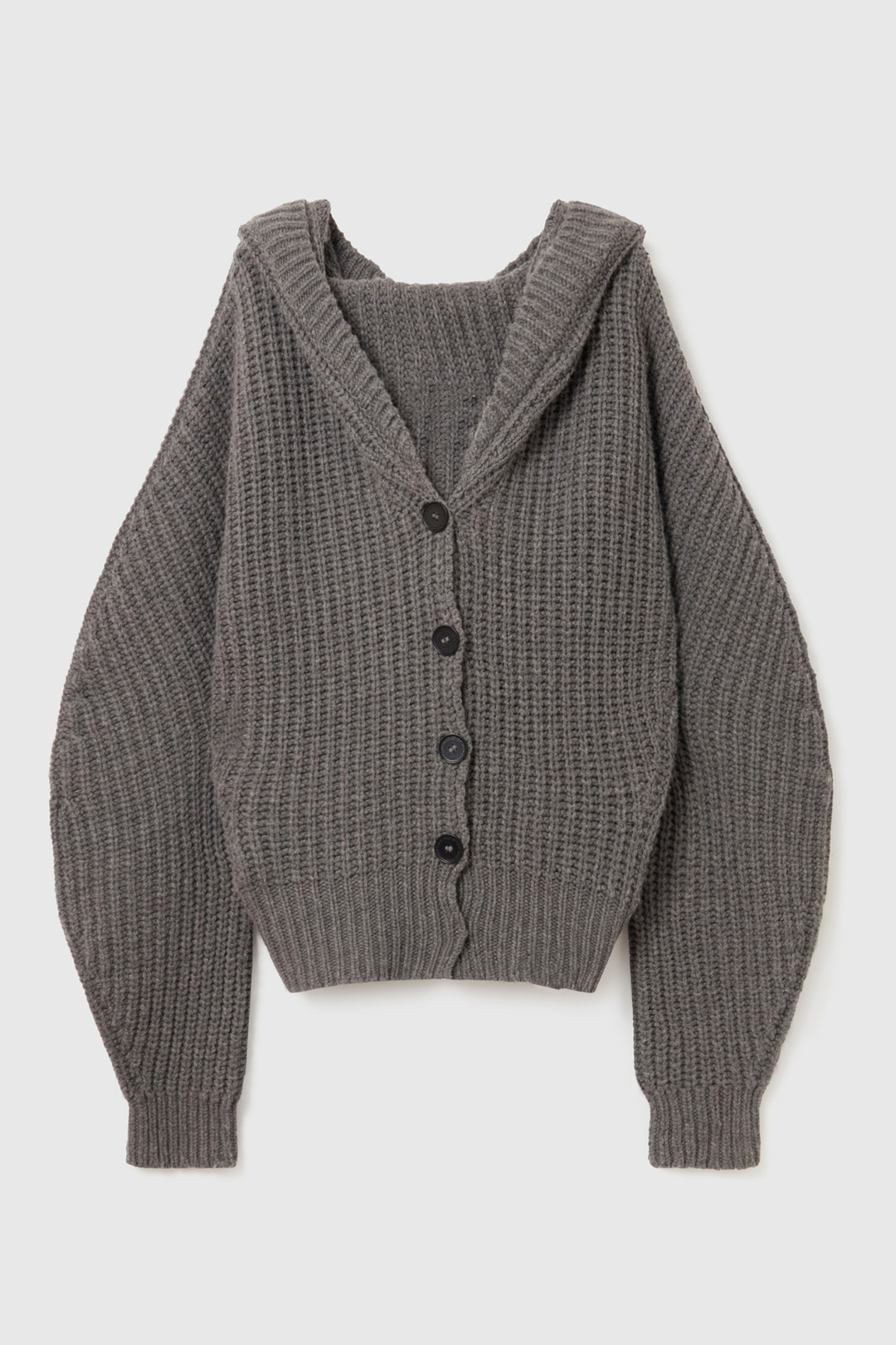 Ambra Ribbed Hooded Cardigan