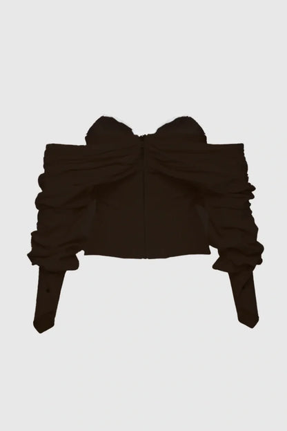 Andaia Off Shoulder Lace Up Corset Top