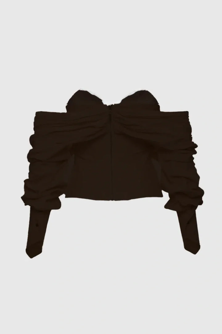 Andaia Off Shoulder Lace Up Corset Top