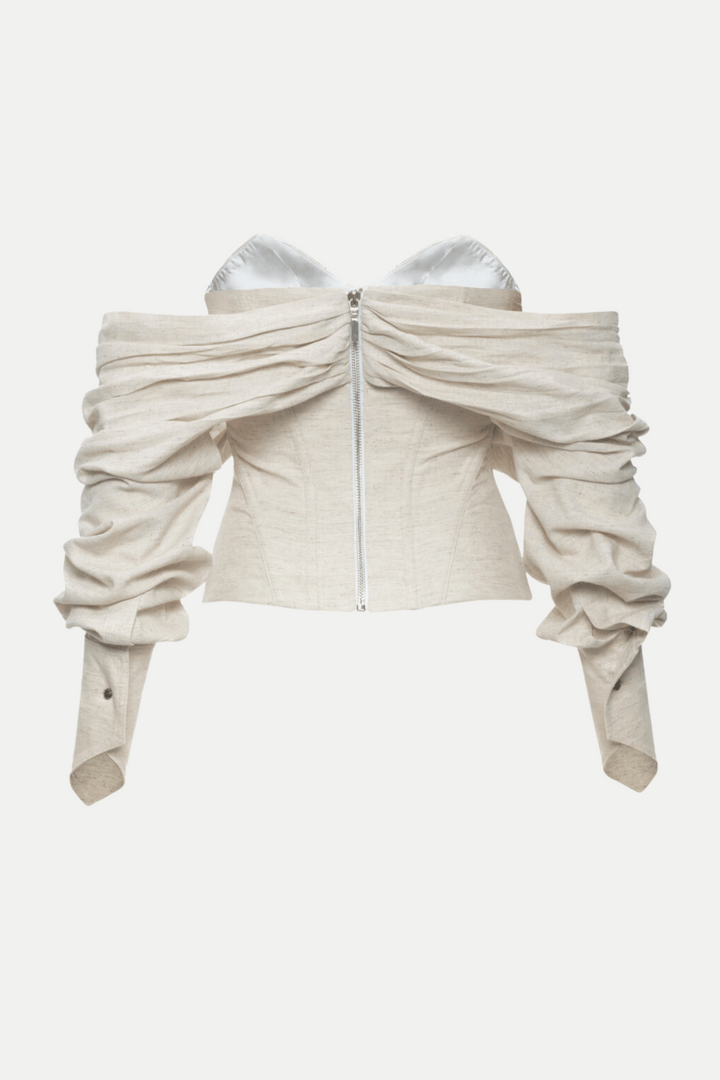 Andaia Off Shoulder Lace Up Corset Top