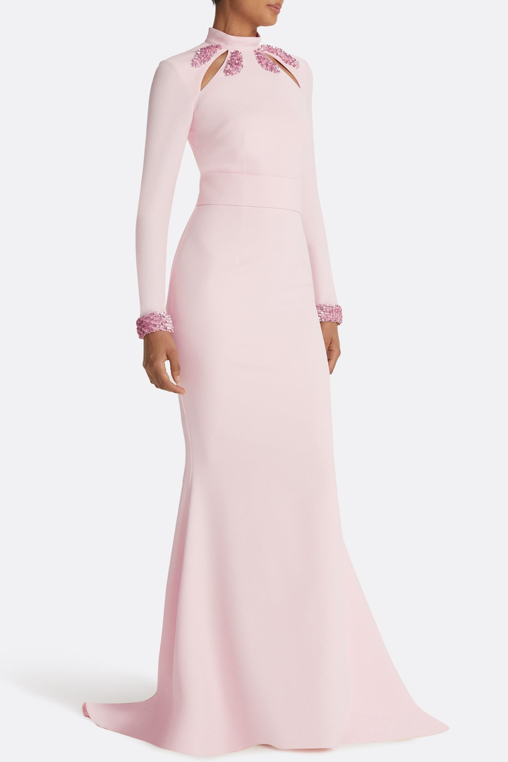 Anise Sequin Embellished Cutout Mermaid Maxi Dress - Pink