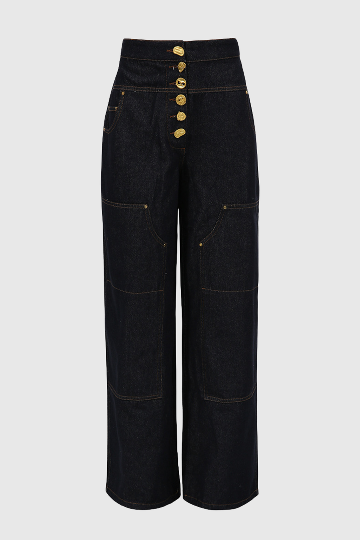 Annema Buttoned Embellished Jeans