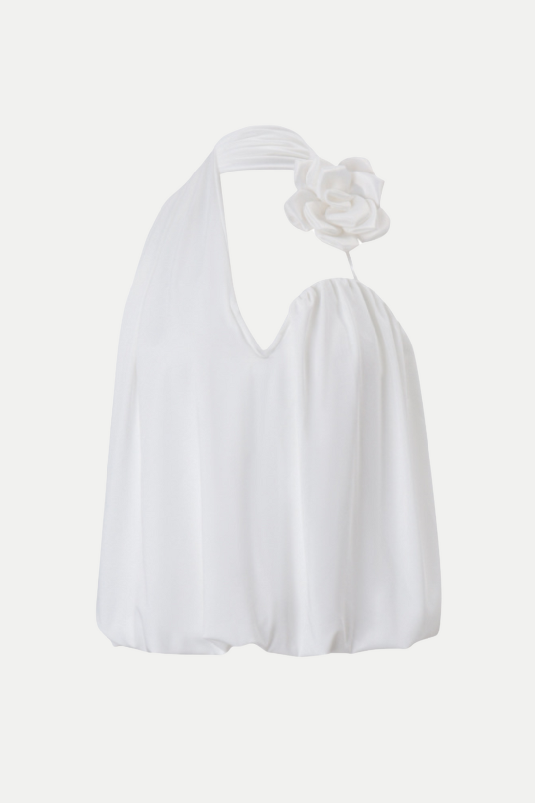 Balene Flower Asymmetric Ruched Top