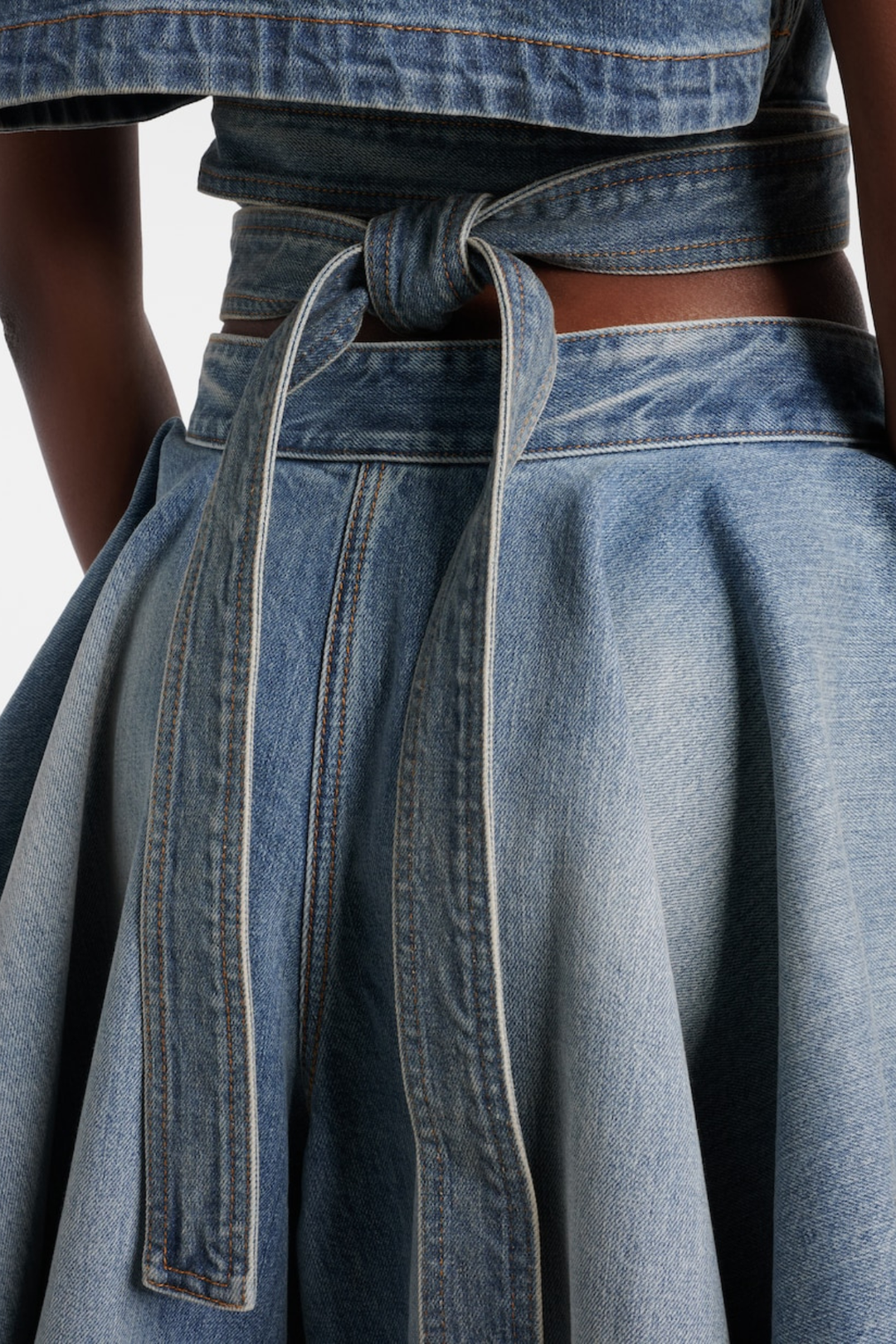 Beatriz Draped Tapered Jeans