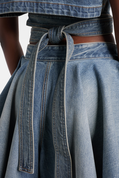Beatriz Draped Tapered Jeans