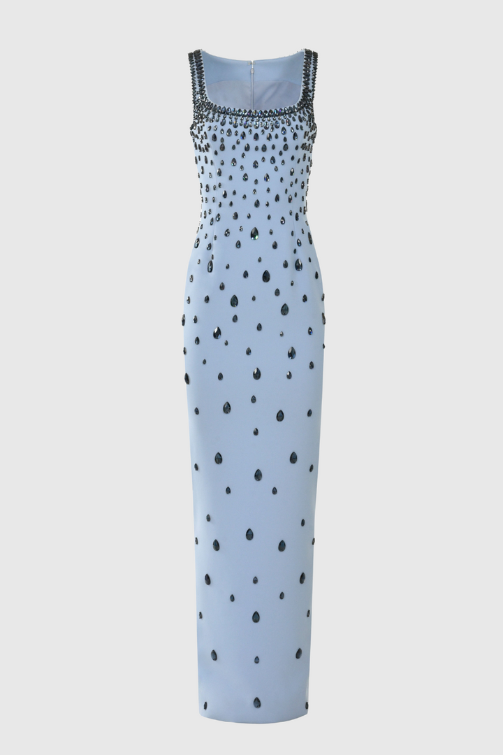 Beverle Diamante Embellished Maxi Dress - Blue