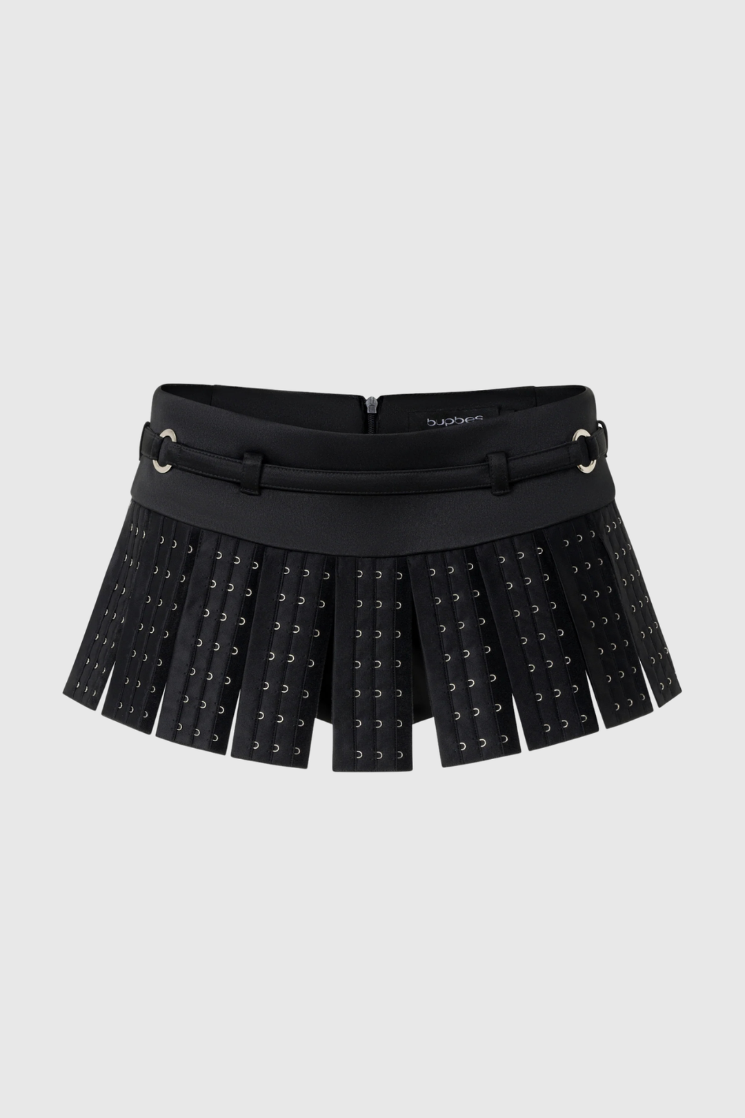 Breckia Hook Eye Embellished Mini Skirt
