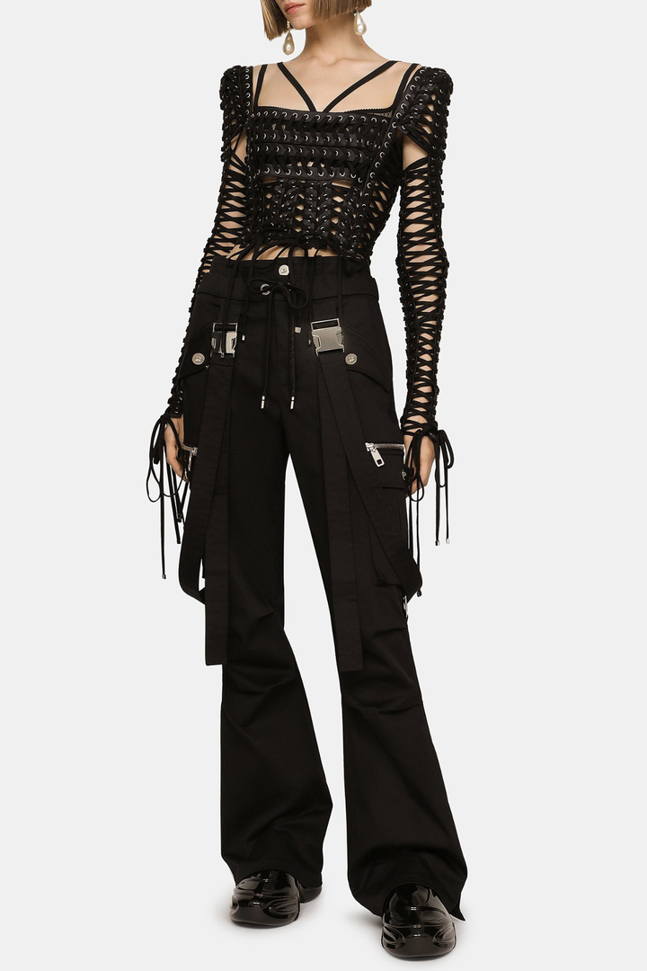 Breena Lace-up Bustier Blouse