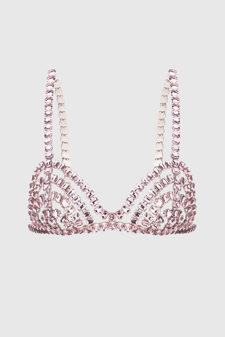 Cael Crystal Bra - Pink
