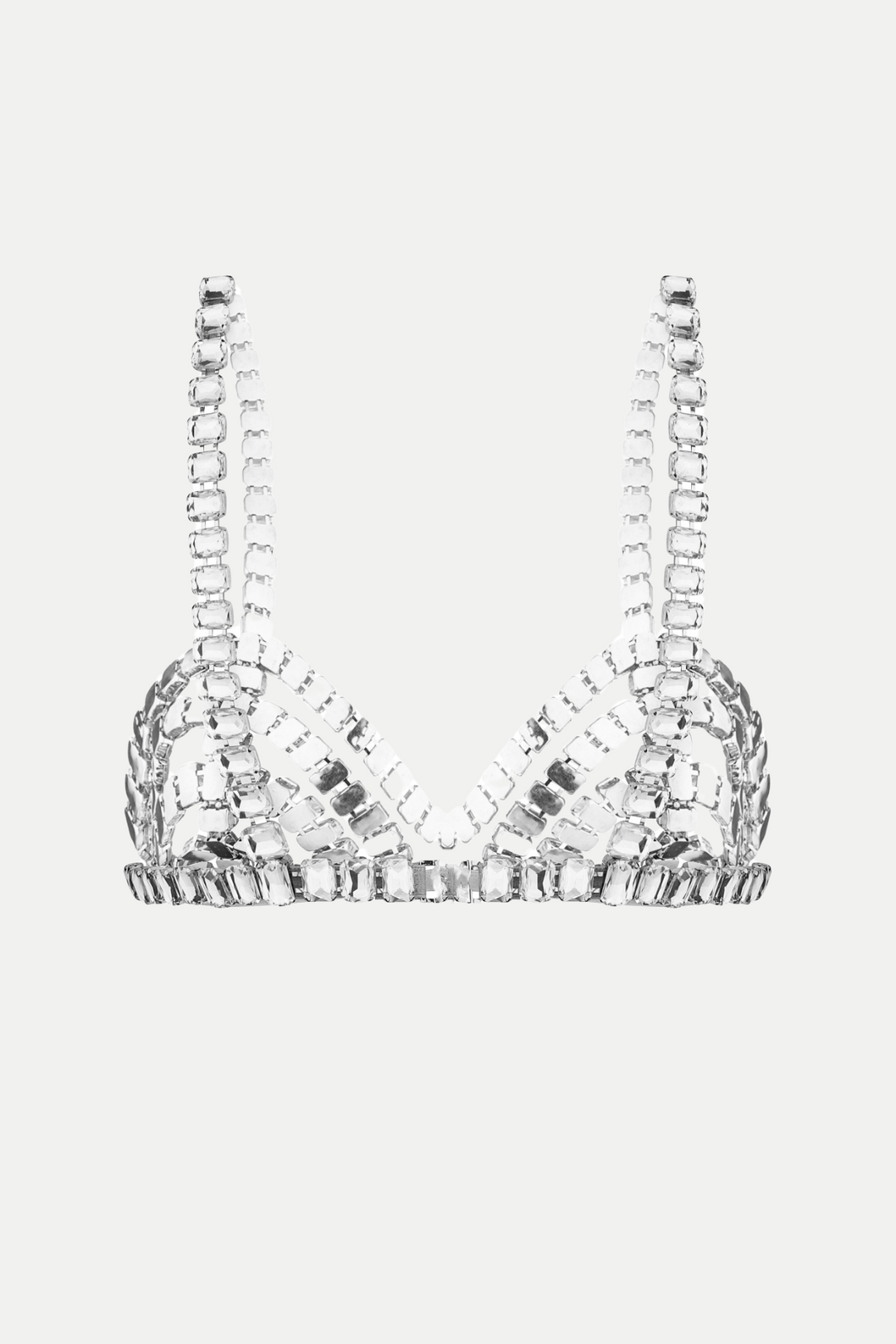 Cael Crystal Bra - Silver