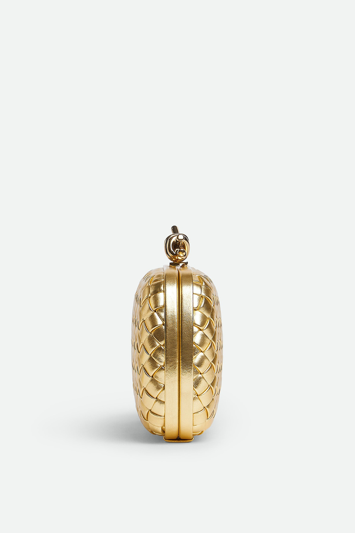 Capella Woven Knot Clutch - Gold