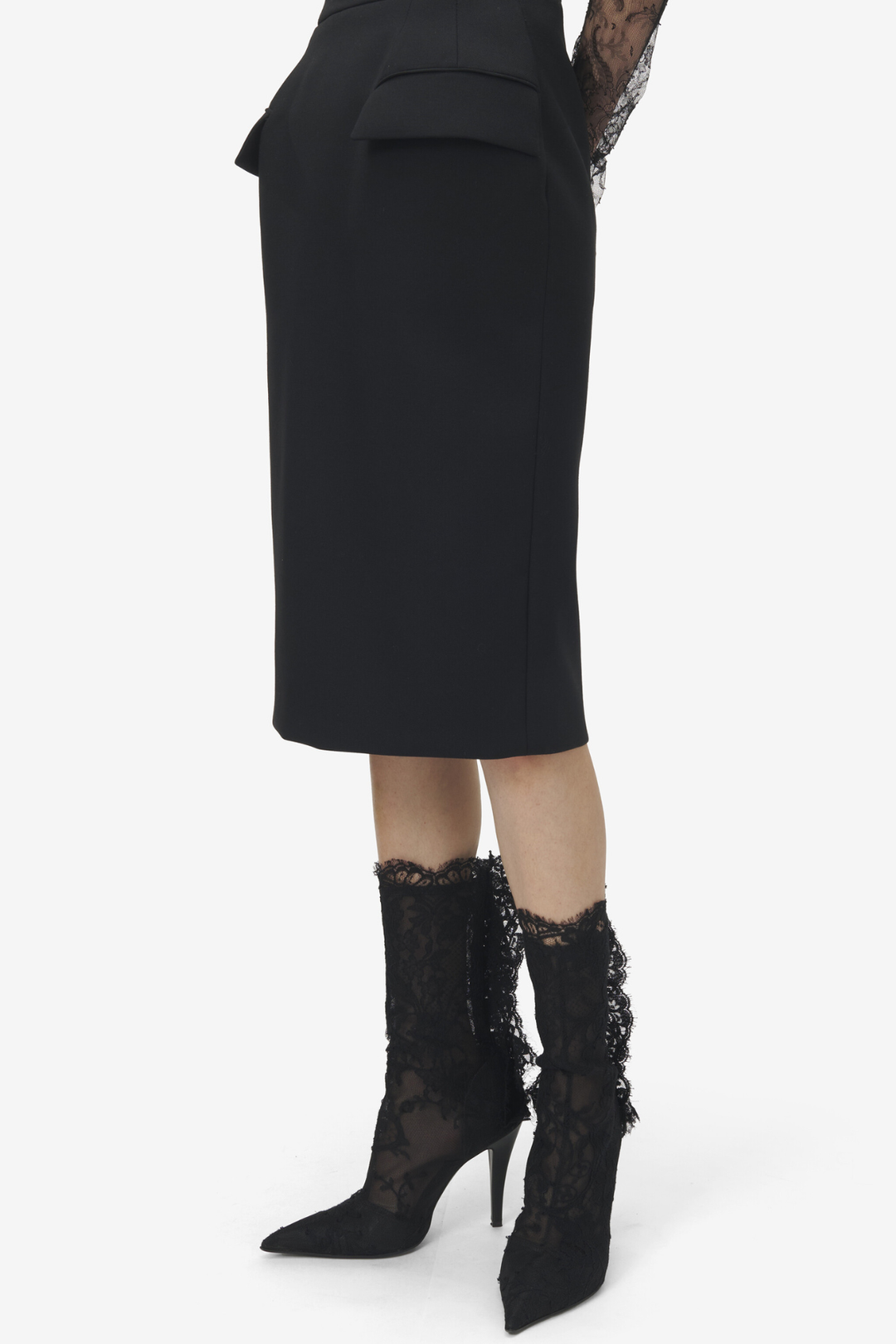 Cassiel Lace Ankle Boots - Black