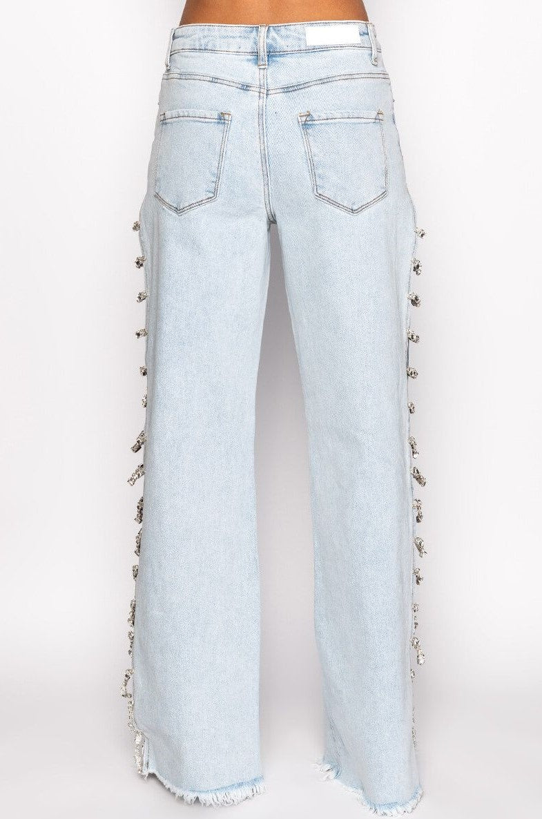 Cataya Diamnate Split Jeans