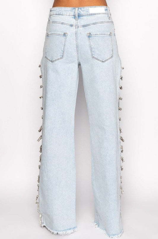 Cataya Diamnate Split Jeans