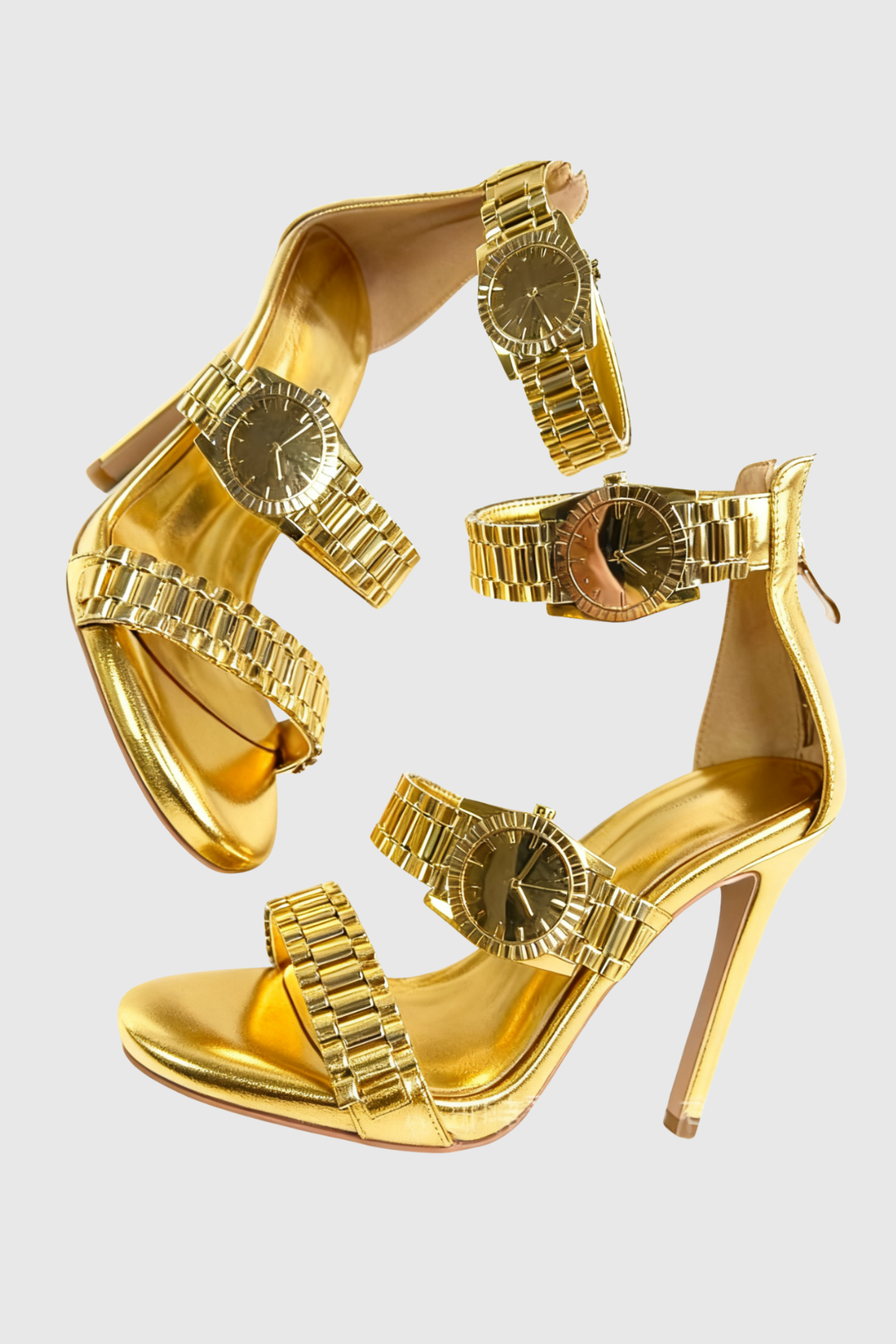 Colera Watch Strap Sandals - Gold