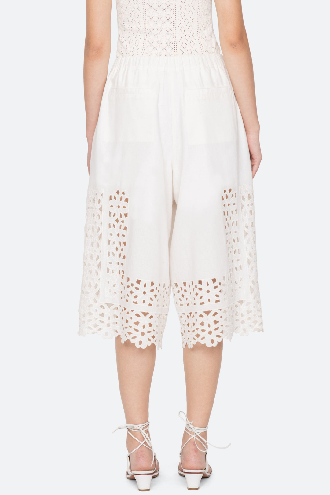 Dashiell Floral Eyelet Midi Shorts
