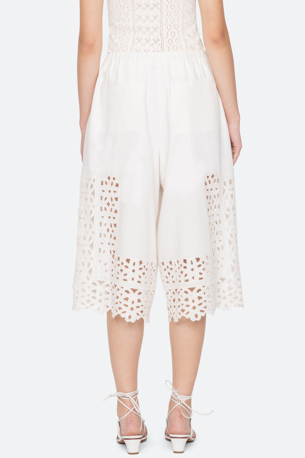 Dashiell Floral Eyelet Midi Shorts