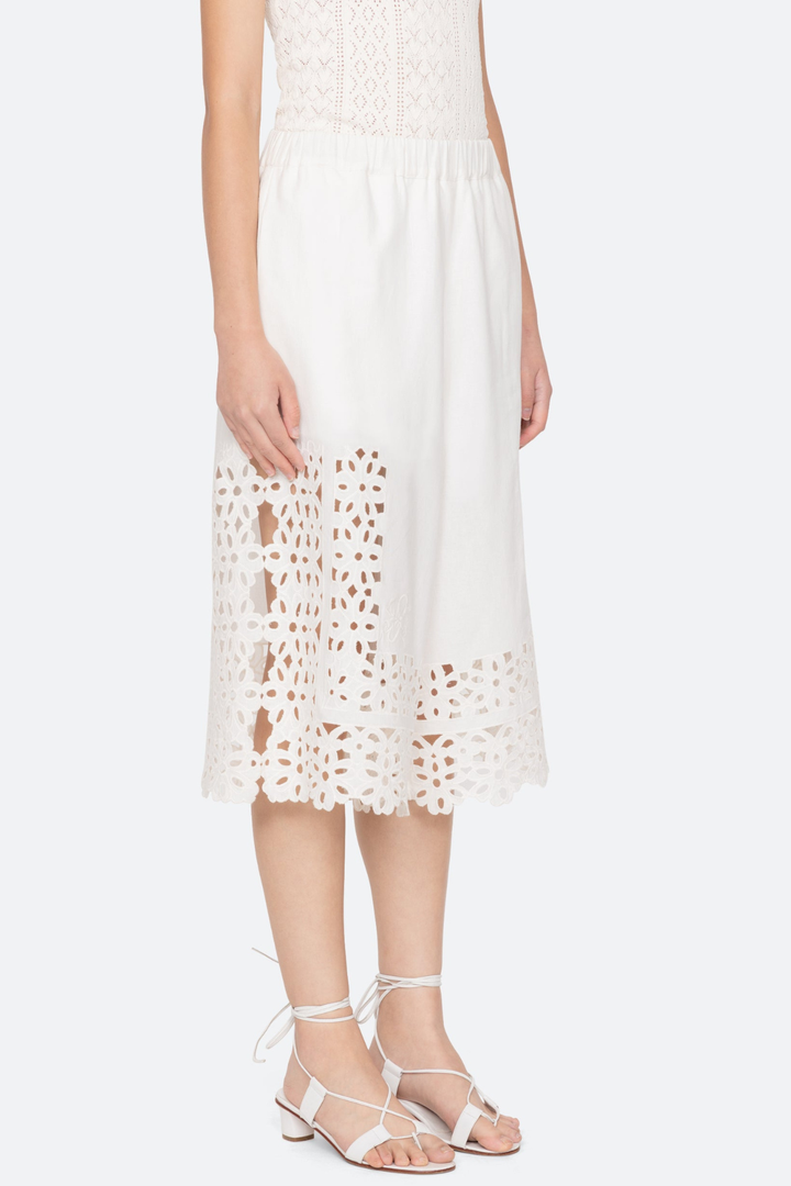 Dashiell Floral Eyelet Midi Shorts