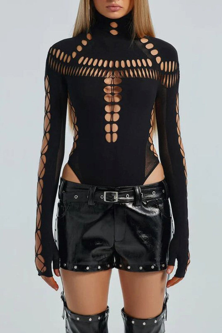Dayana Hollow Cobweb Bodysuit