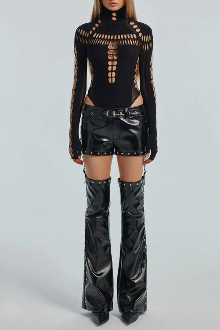 Dayana Hollow Cobweb Bodysuit