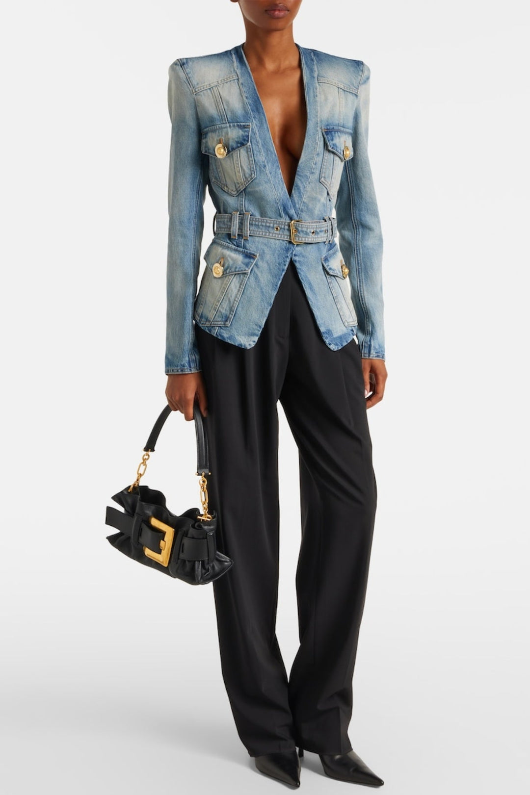 Delena Belted Denim Jacket