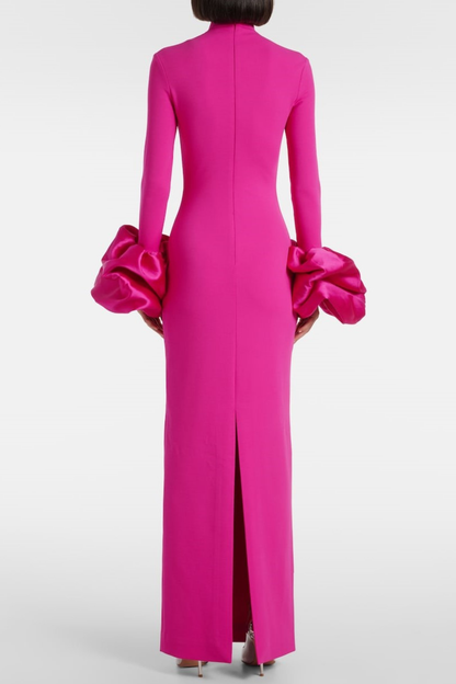 Delpa Satin-trimmed Maxi Dress