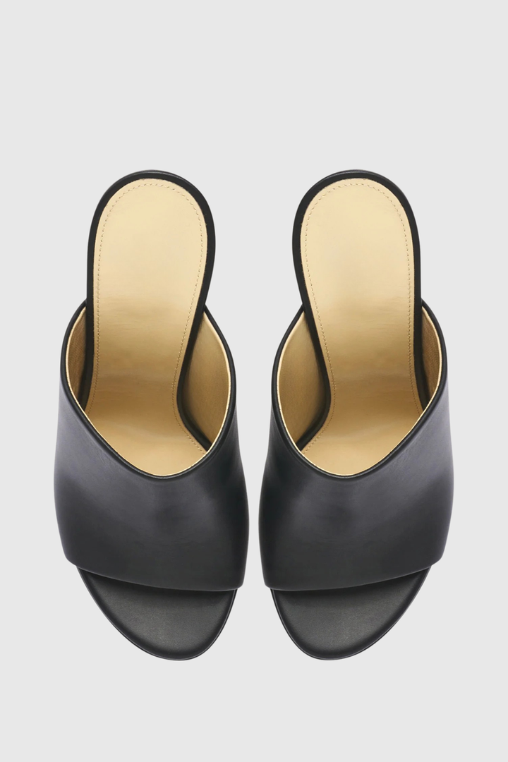 Editha Metal Spiral Mules - Black