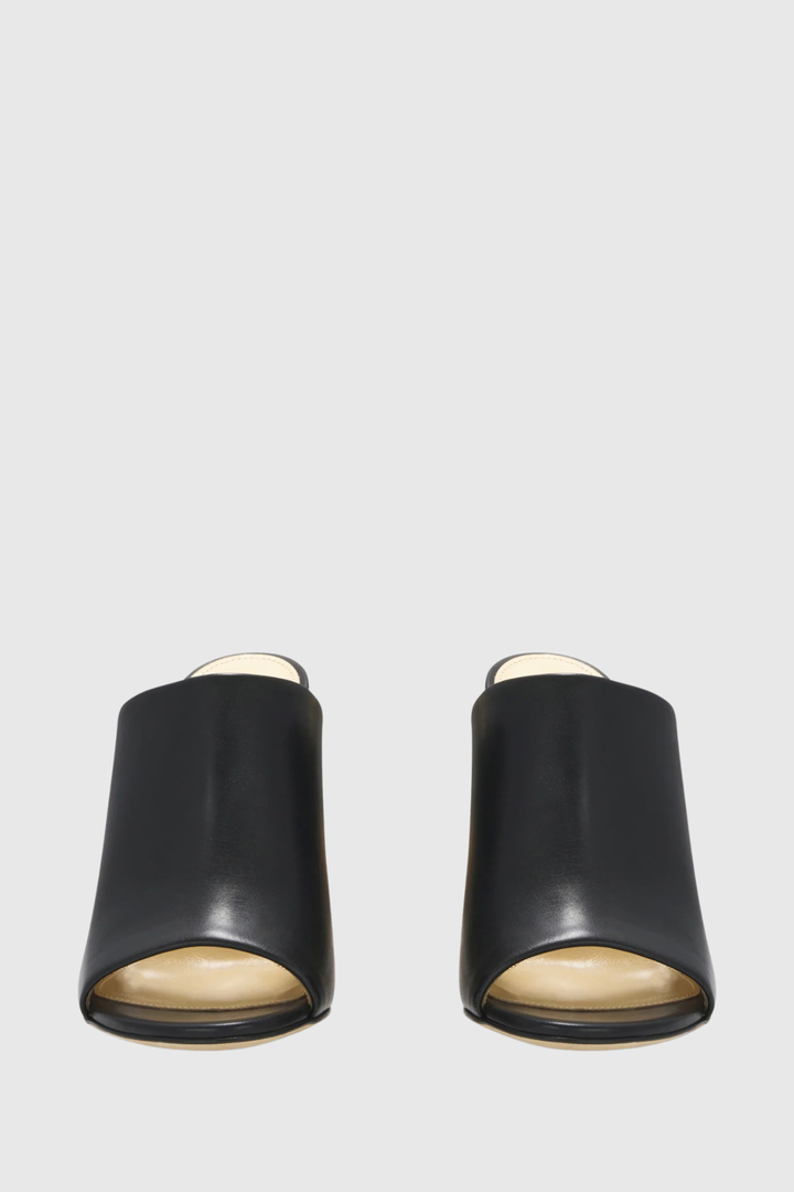 Editha Metal Spiral Mules - Black
