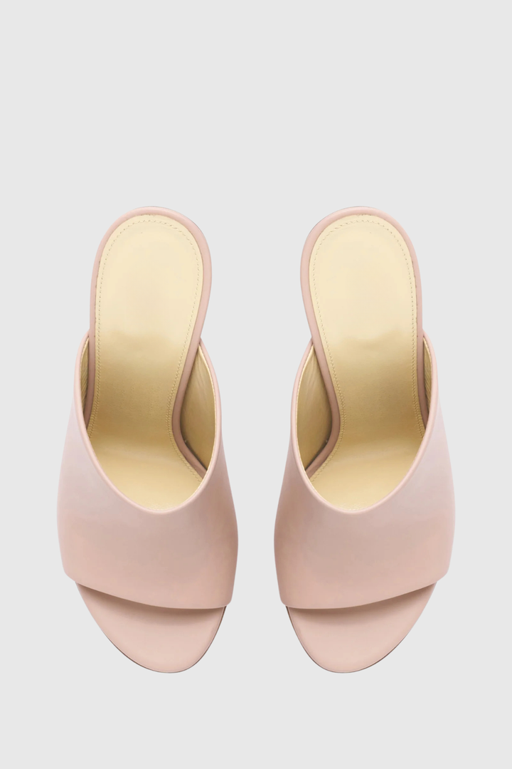 Editha Metal Spiral Mules - Pink