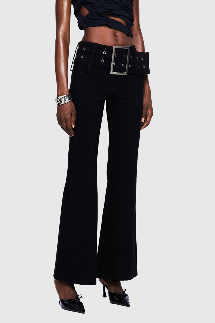 Elinda Belted Bootcut Pants