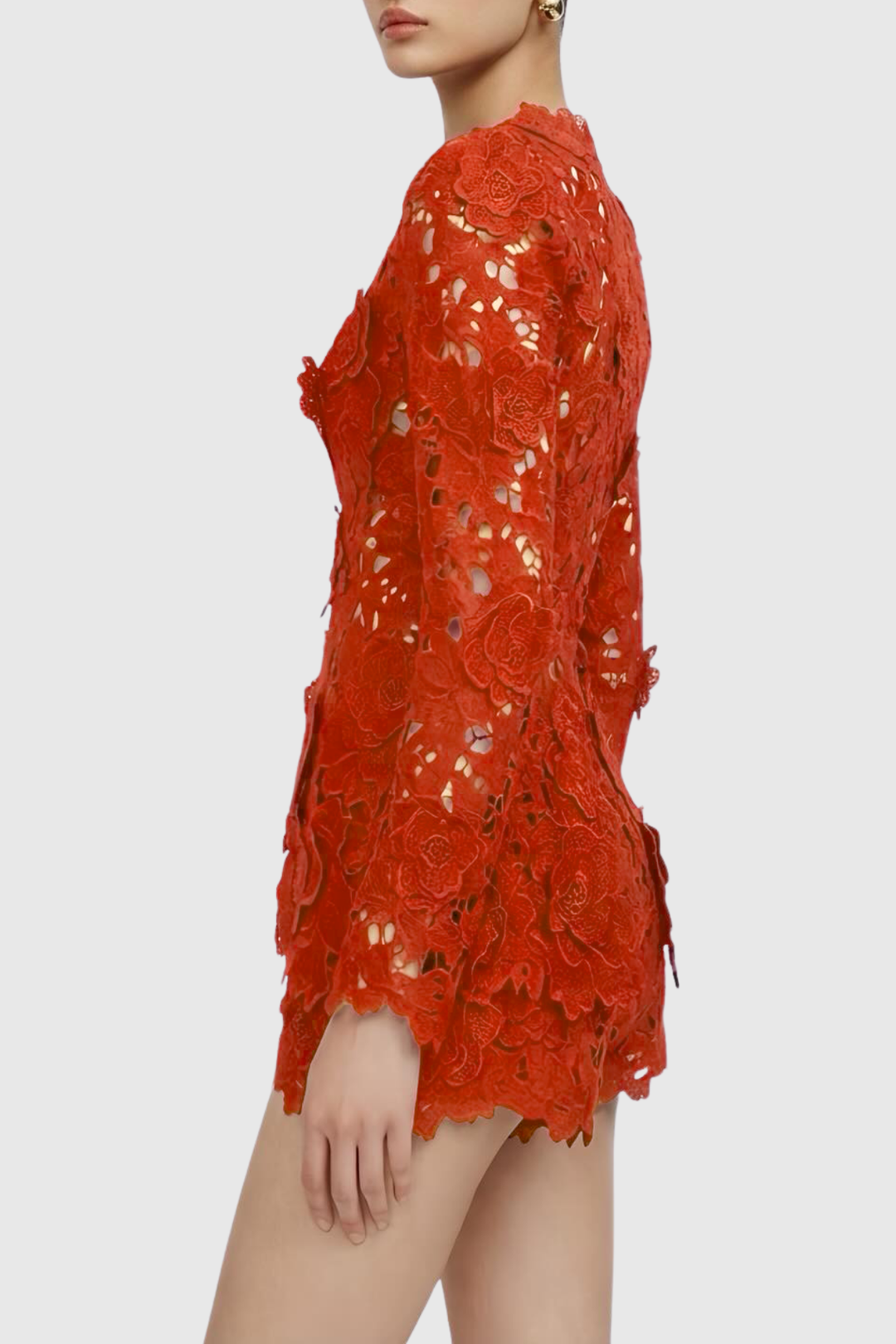 Emaline Floral Lace Blazer & Shorts Set