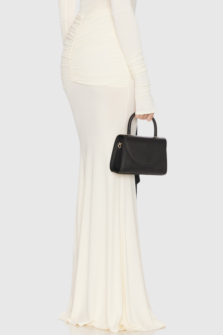Ephara Bow Ruched Maxi Skirt