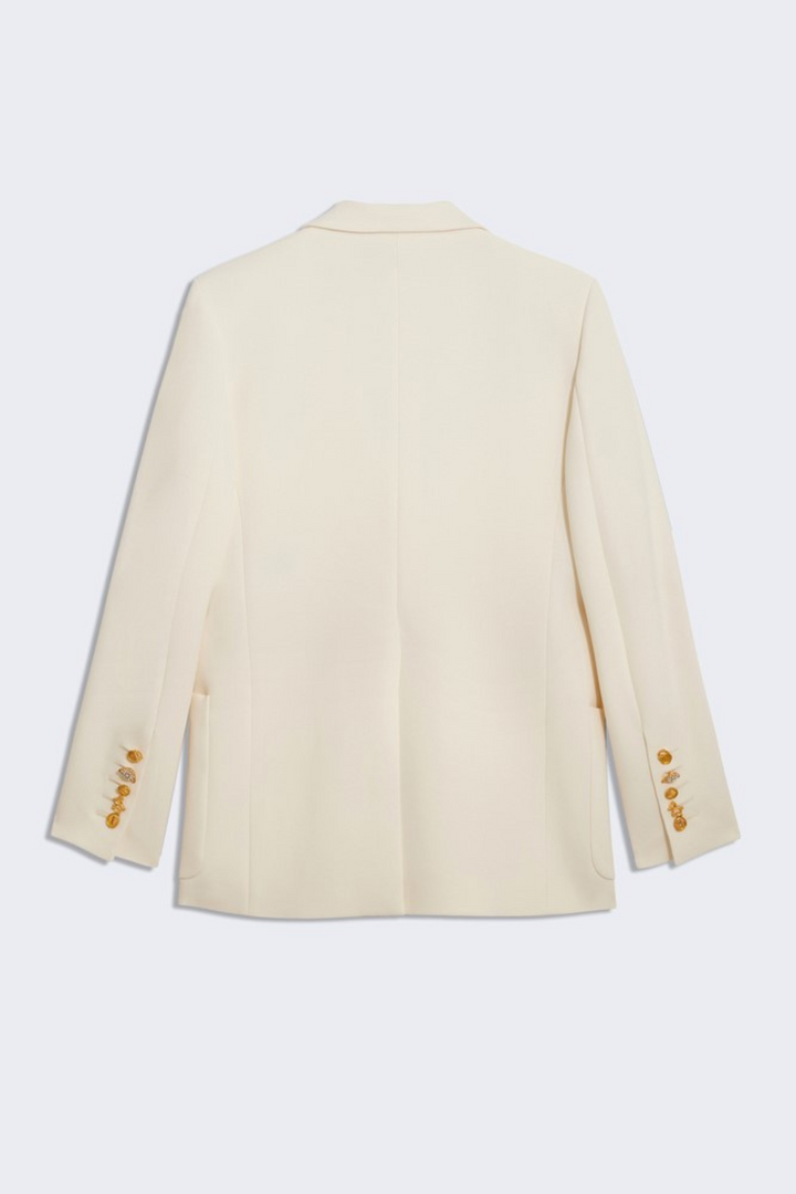 Giacomo Padlock Embellished Blazer - White