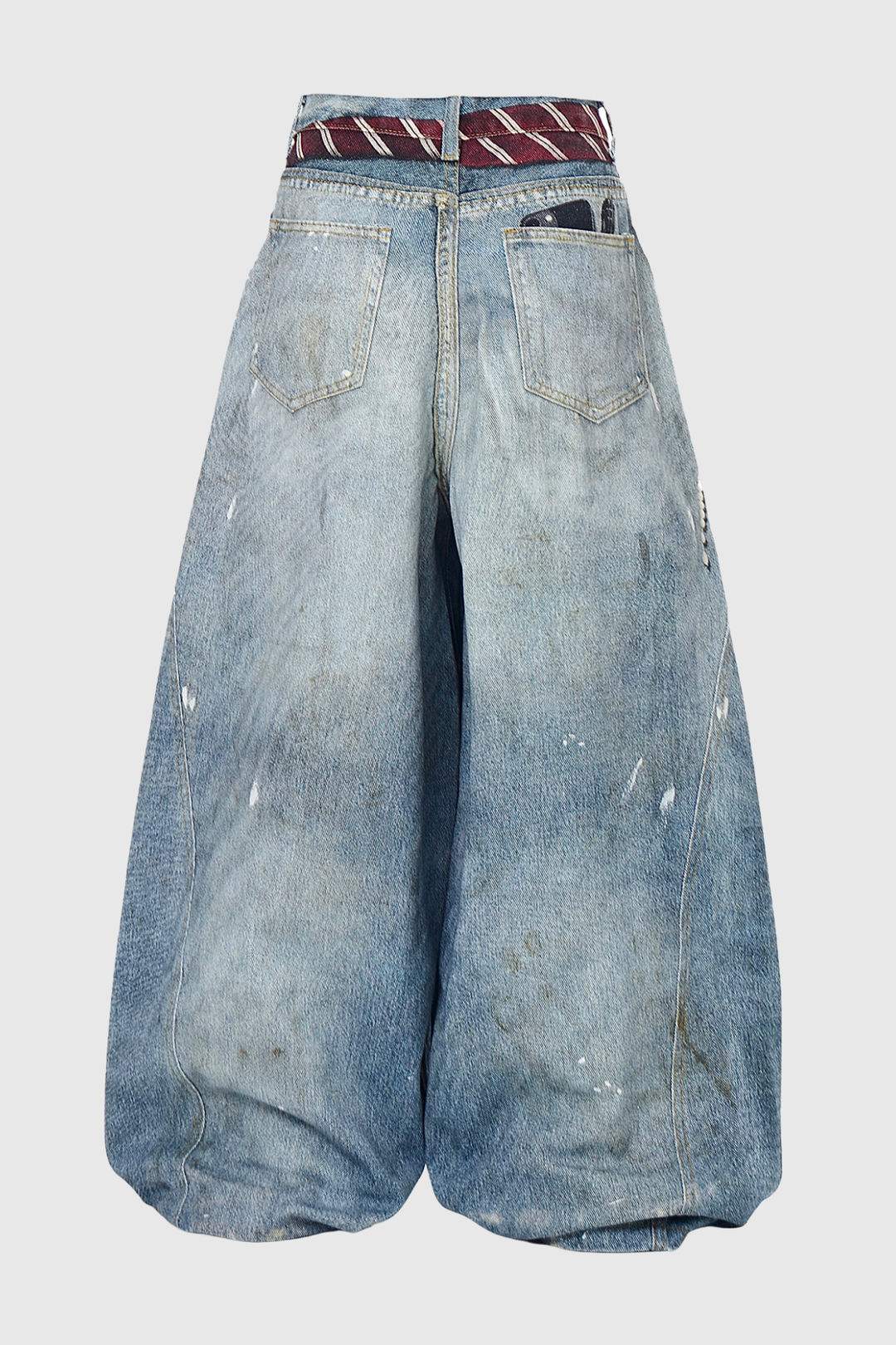 Isidora Splattered Tie Print Wide Leg Jeans