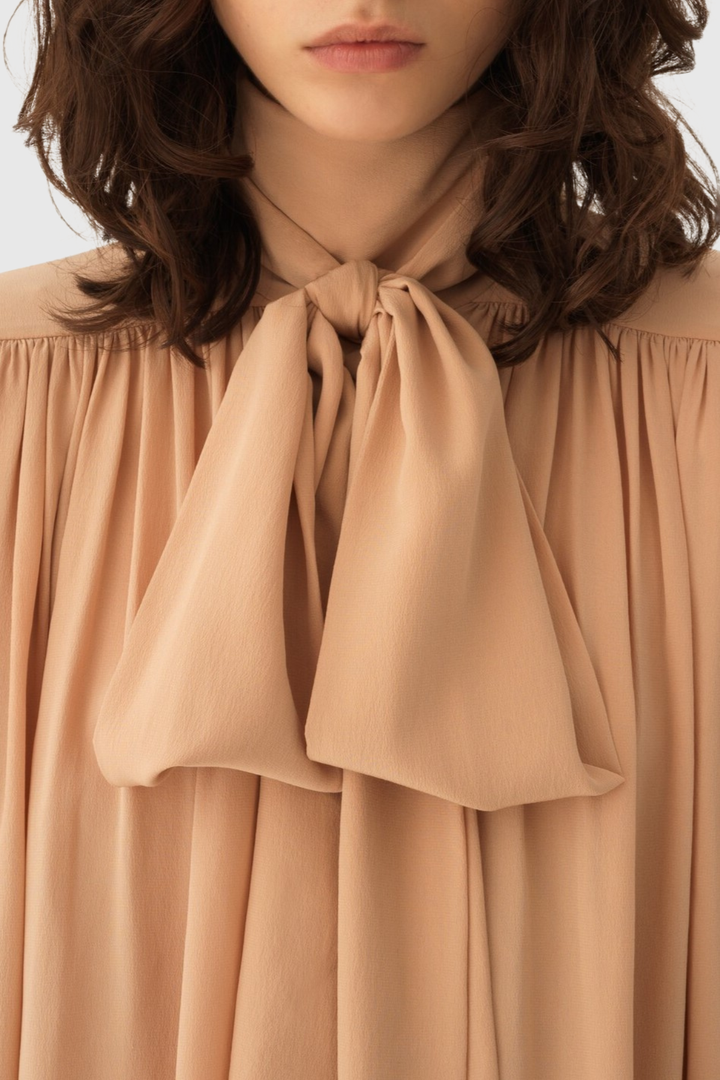 Javan Bow Gathered Blouse