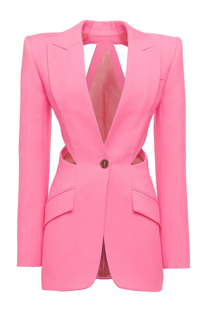 Jayde Slashed Single-Breasted Blazer Set