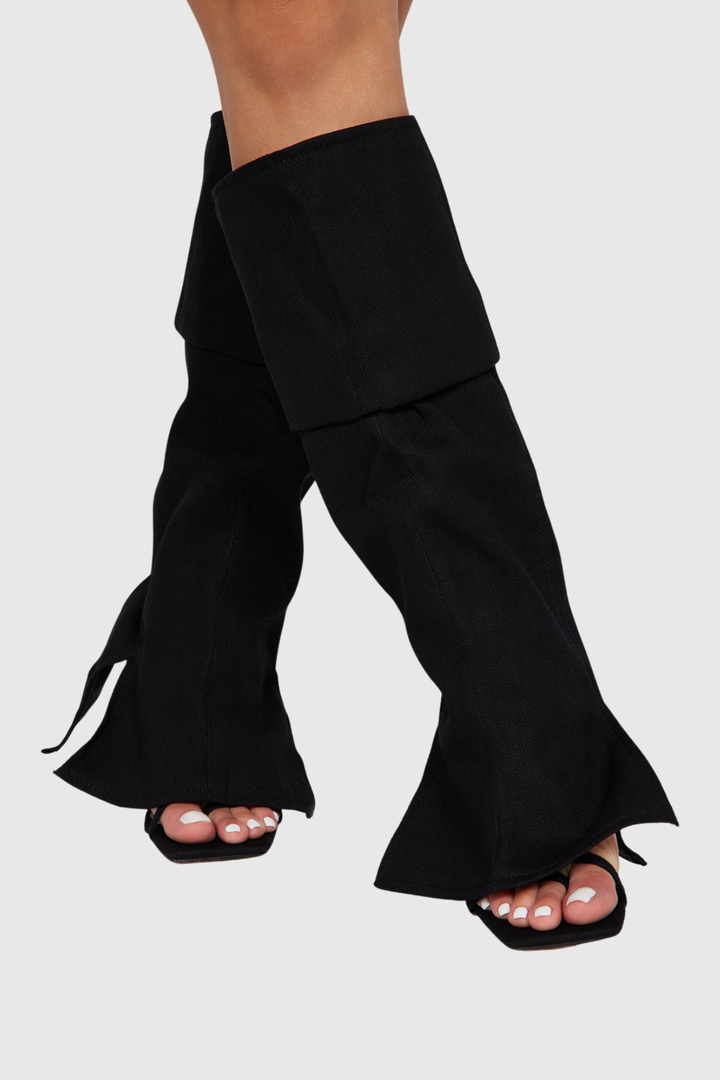 Jimea Ruched Heel Stiletto Sandals