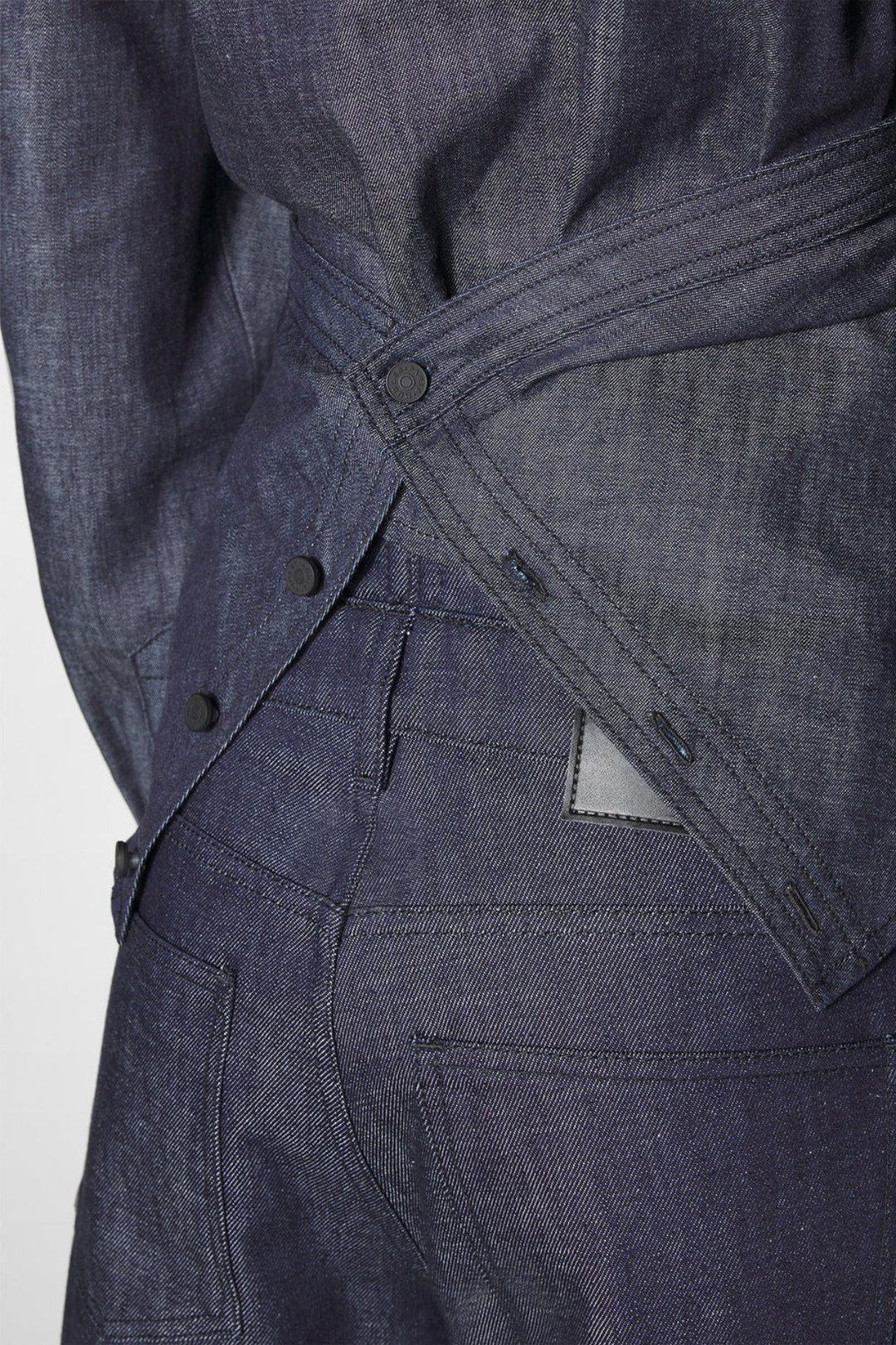 Katri Wrapped Denim Shirt - Navy