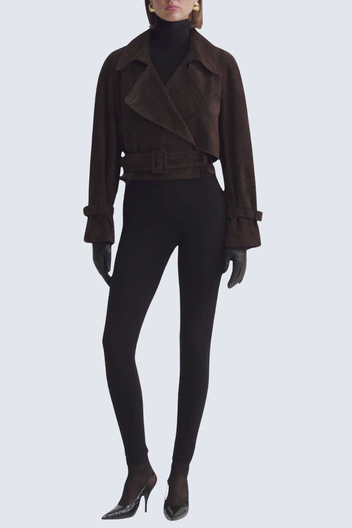 Kevon Cropped Suede Jacket
