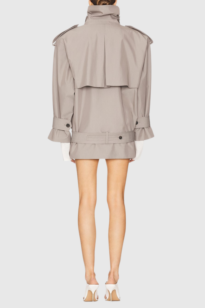 Khalon Double-Breasted Belted Trench Coat