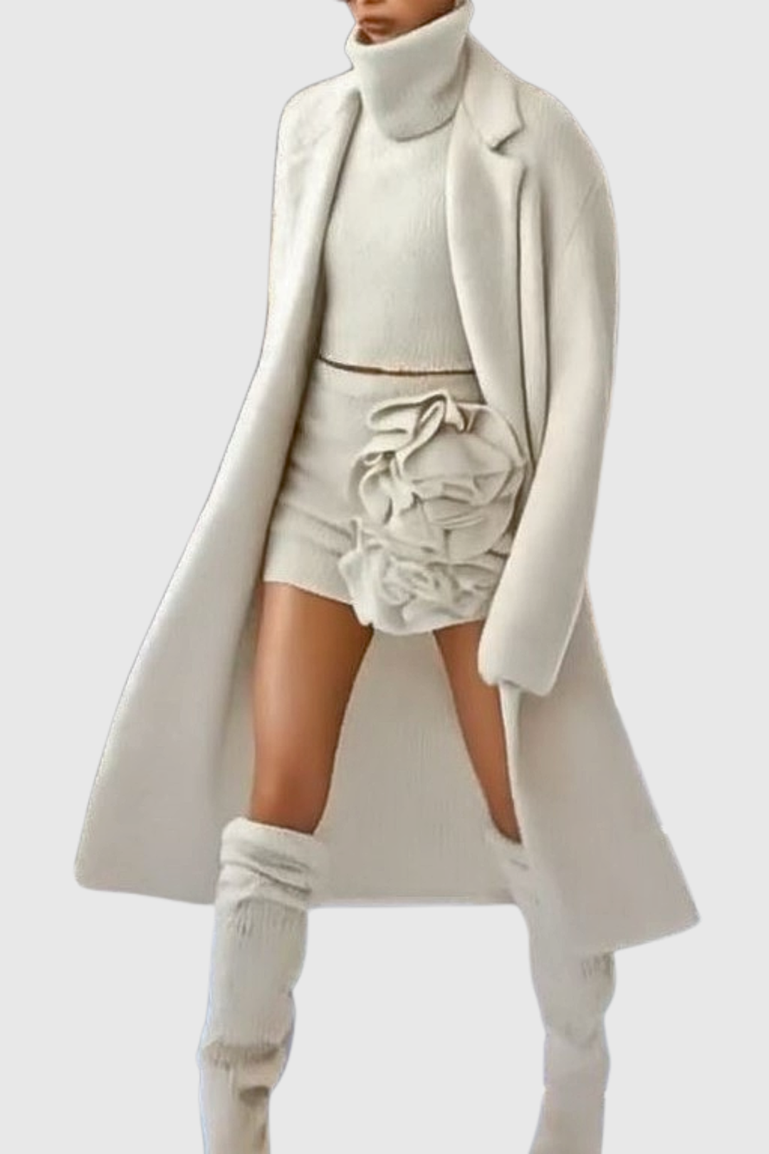 Khera Ruffle Knit Three Piece Set